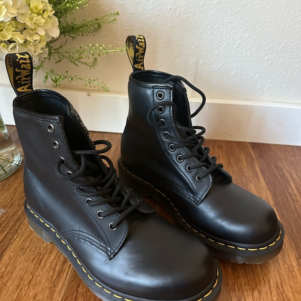 Dr. Martens Black Lace-Up Combat Boots